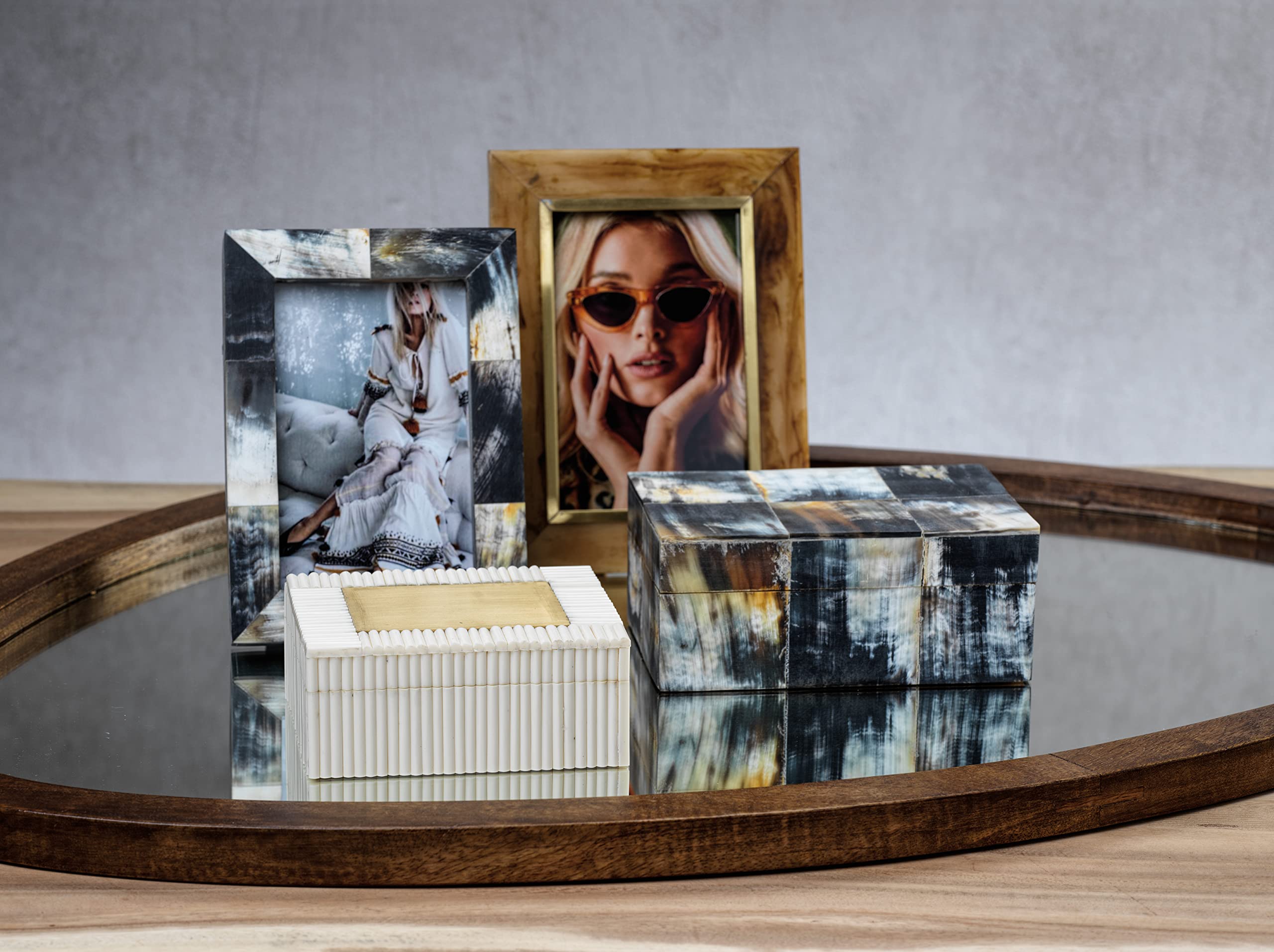 Amazon.com - Zodax African Black Horn Inlaid Photo Frame - 4x6